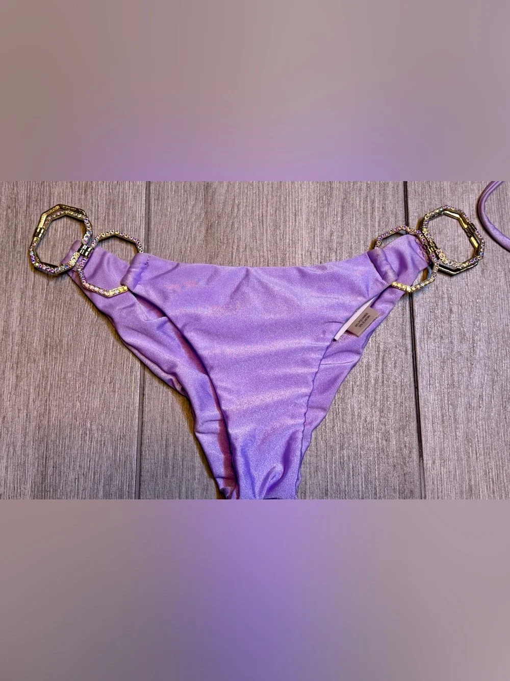 Bikini Crush Lilac Sequin Crystal Embellished Luxury Bikini Set